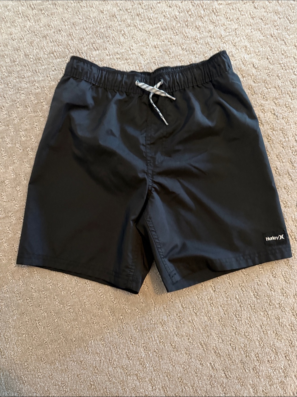 Hurley Black Men's Swim Trunks with Contrast Drawstring
